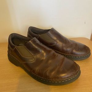 Dr. Martens Orson Leather slip on shoes men's size 9 dark brown loafers chunky